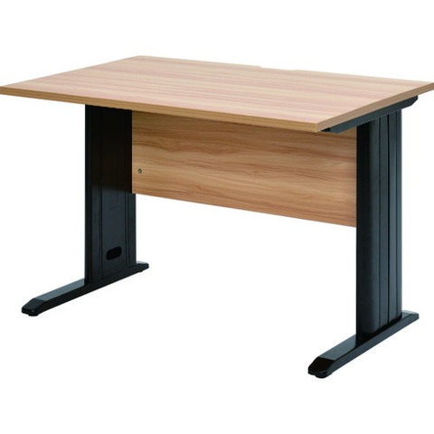 TRUSCO トラスコ 平机 ナチュラル天板X黒脚 W1000xD700XH700 TSLD1070NABK 組立品 組立設置不可(代引不可)【送料無料】 18,987円