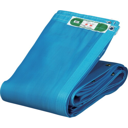 萩原 ターピー ソフトメッシュ ブルー 1.8m×5.4m TSM1854BL 梱包用品 シート ロープ 防炎シート(代引不可)【送料無料】