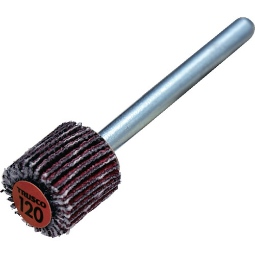 TRUSCO セラミックフラップホイール 軸径3mm #120 外径10&times;幅10&times;軸長30 (10個入) TCF1010CE120 電動 油圧 空圧工具 研削研磨用品 フラップ軸付ホイール(代引不可)【送料無料】｜リコメン堂ホームライフ館