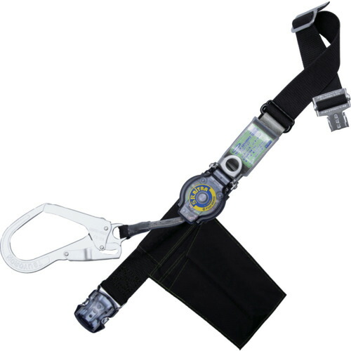 TSUYORON 胴ベルト型墜落制止用器具(巻取タイプ)ロック機構付き ロックリトライト 黒 Lサイズ 幅50MM×長さ1400MM ワンタッチバックル仕様 TBLRLOT593BLKLJANBP 保護具 墜落 落下防止用品(代引不可)【送料無料】