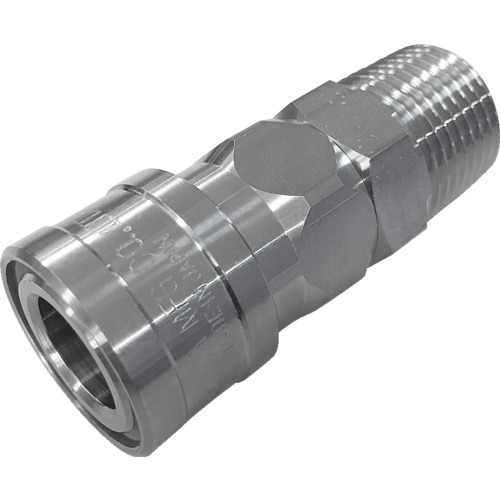 NKCカップリング NL型カップリングソケット(SUS304) R1/2 オネジ NL24SMS 空圧用品 流体継手 チューブ 金属カップリング(代引不可)【送料無料】