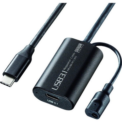 サンワサプライ 5m延長USB3.1 Type C-Type Cアクティブリピーターケーブル KBUSBRCC305(代引不可)【送料無料】