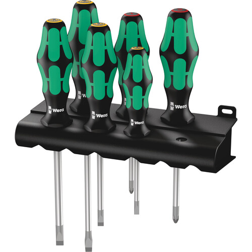 Wera 334/6 クラフトマンドライバーセット(ラック付) 105650 手作業工具 ドライバー 六角棒レンチ 差替式ドライバー(代引不可)【送料無料】