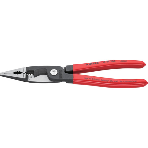 KNIPEX 【ブリスターパック仕様】エレクトロプライヤー プラスチックハンドル 200mm 1381200SB 手作業工具 プライヤー ニッパ ピンセット プライヤー(代引不可)【送料無料】
