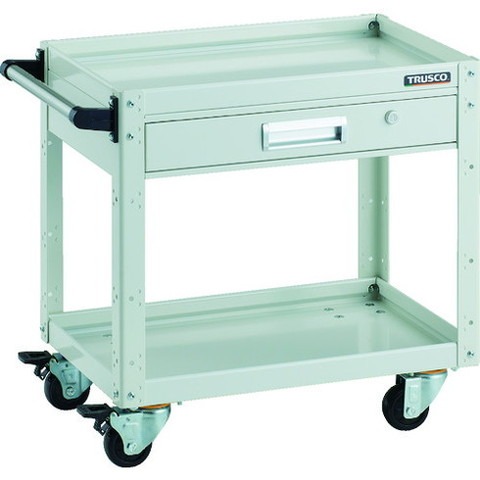 TRUSCO トラスコ 鷲手押し車 600X400 引出付 4輪自在 W色 EGW662VJW(代引不可)【貨物輸送無料】