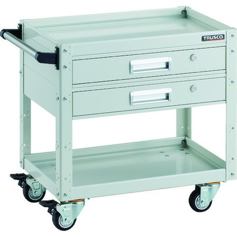 TRUSCO トラスコ イーグルワゴン 600X400 引出付 ウレタン4輪自在 W色 EGW662V2UJW(代引不可)【送料無料】｜リコメン堂ホームライフ館