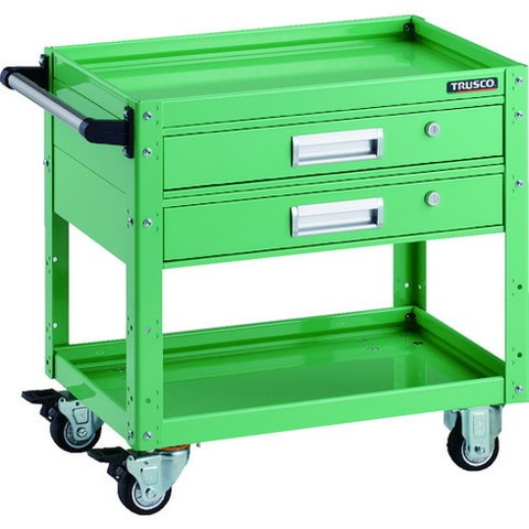 TRUSCO トラスコ イーグルワゴン 600X400 引出付 ウレタン車輪 YG色 EGW662V2UYG(代引不可)【送料無料】｜リコメン堂ホームライフ館