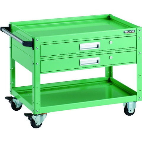 TRUSCO トラスコ 鷲手押し車 750X500XH600 引出付 YG色 EGW672V2YG(代引不可)【貨物輸送無料】