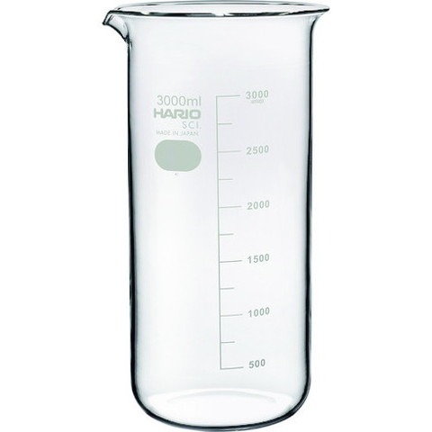 HARIO トールビーカー 引き合い目盛付 3000ml 結核症3LSCI(代引不可)【貨物輸送無料】 キッズ・ベビー・マタニティ-自由研究・実験器具-キッズ用教材・お道具箱