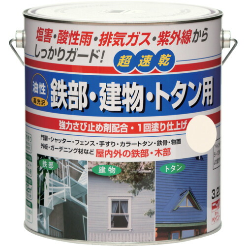 ニッぺ 油性鉄部 営造物 トタン用 3.2L 象牙色 HUB102-3.2 4976124215247 工事 点火装置装置 ペンキ塗り 室内装飾装置 えの具(代引不可)【貨物輸送無料】