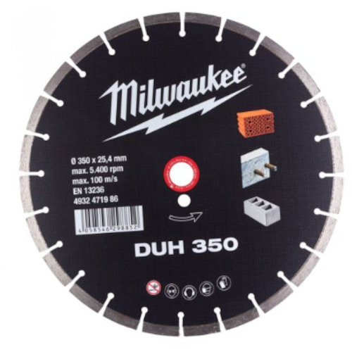 milwaukee 350mm ダイヤモンドブレード(セグメント型 石工用) 4932471986 電動 油圧 空圧工具 電動工具 小型切断機(代引不可)【送料無料】｜リコメン堂ホームライフ館
