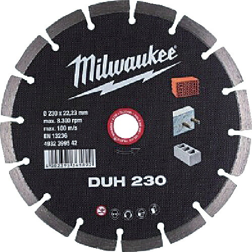milwaukee 230mmダイヤモンドブレード(セグメント型) 4932399542 電動 油圧 空圧工具 切断用品 ダイヤモンドカッター(代引不可)【送料無料】