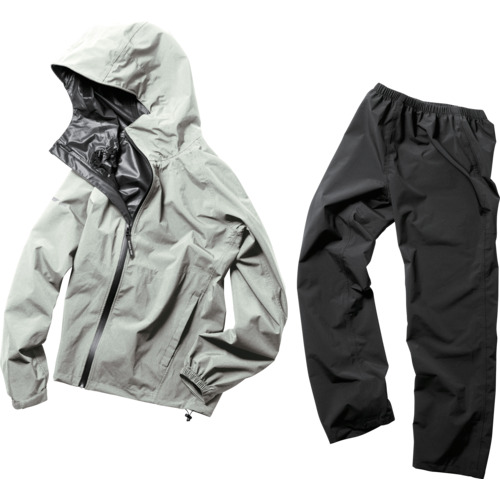Makku フレックスフィットレインスーツ グレー EL AS513047 保護具 作業服 雨具(代引不可)【送料無料】
