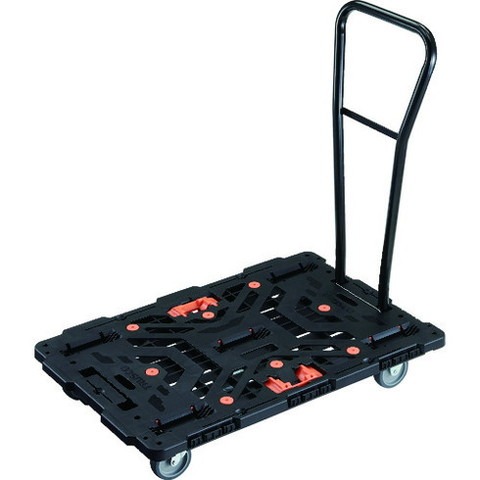 TRUSCO トラスコ 連結式樹脂製平台車 ビートル 900X600 自在3輪 脱着式ハンドル付 トメタロウ付 BT900J3HE100T(代引不可)【送料無料】