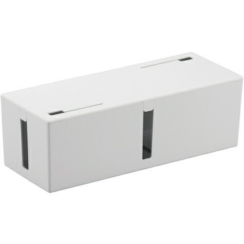 BUFFALO ケーブルボックス 電源タップ&ケーブル収容 Lサイズ ホワイト BSTB01LWH オフィス 住設用品 OA用品 OAタップ(代引不可)【送料無料】