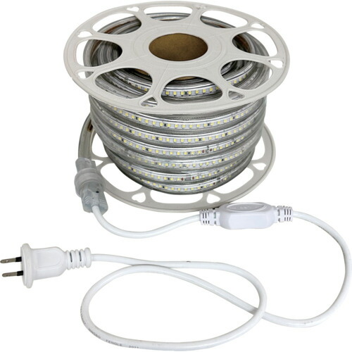 富士倉 両面発光LEDロープライト 20M 白色 FRLW20MW 工事 照明用品 作業灯 照明用品 テープライト イルミネーション(代引不可)【送料無料】