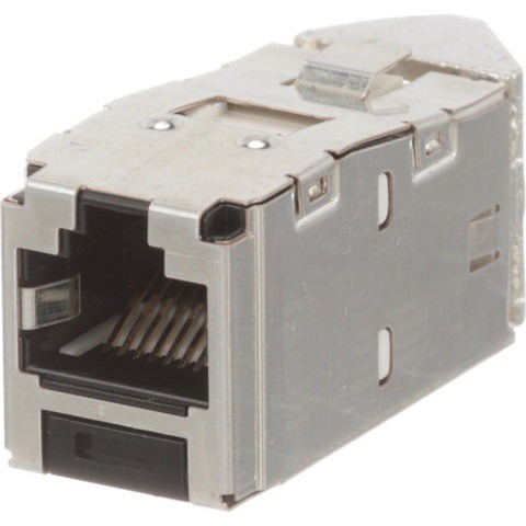 パンドウイット カテゴリ6A 左右45度アングル シールド付キモジュラージャック 黒 CJSLR6X88TGY CJSLR6X88TGY(代引不可)【送料無料】