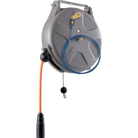 TRIENS エアーホースリール 内径8mm&times;6m ブレーキ式 SHS306FA(代引不可)【送料無料】｜リコメン堂ホームライフ館