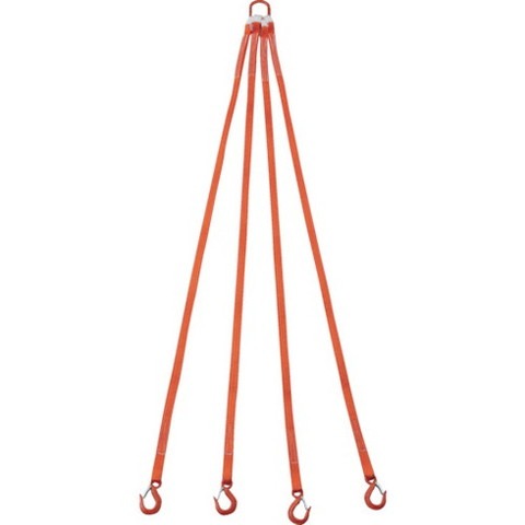 TRUSCO トラスコ 4本吊ベルトスリングセット 25mm幅X2m 吊リ角度60°時荷重0.86t(最大使用荷重1t) G254P200.86(代引不可)【送料無料】 17,119円