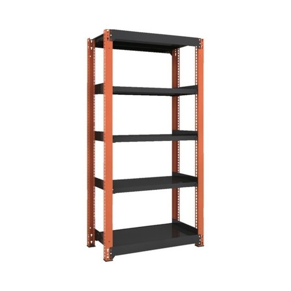 TRUSCO トラスコ TM3型中量棚 900X471X1800 5段 単体 黒 TM36355 組立品 組立設置不可(代引不可)【送料無料】