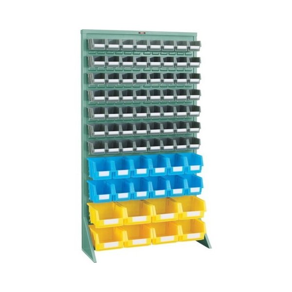 TRUSCO トラスコ パネルコンテナラック 床置型 コンテナ小X56中X12 大X8 緑 T16227N(代引不可)【送料無料】｜リコメン堂ホームライフ館