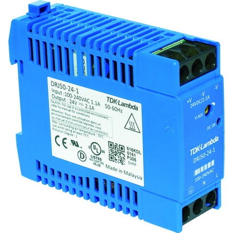 TDKラムダ DINレール取付専用ユニット型電源 DRJ 50W ブロック端子 DRJ50241(代引不可)【送料無料】｜リコメン堂ホームライフ館