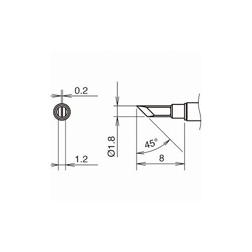 白光 コテ先K型 350℃ T38-03K 白光(株) はんだ設備 灯し火はんだこて(代引不可)【貨物輸送無料】