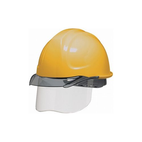 DIC SYA-CSエアロメッシュ 黄/スモーク HA2内装 KP付 SYA-CS-HA2EM-KP-Y/S DICプラスチック(株)安全資材営業部 ヘルメット・軽作業帽 シールド付ヘルメット(代引不可)【送料無料】｜リコメン堂ホームライフ館
