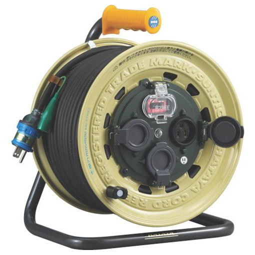ハタヤ 屋外用 サンタイガーレインボーリール 単相100V30m BX331K 工事 照明用品 工事 照明用品 コードリール 延長コード コードリール(代引不可)【送料無料】｜リコメン堂ホームライフ館 44,173円