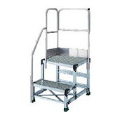 TRUSCO 軽銀製進め方用踏台 縞板印字機 2段 高サ0.6m 天板大きさ600×400 段高300粍 上がり段片手掏摸天場二方付キ TRUSCO TSFC266TKL300 工事 照明装置装置 掛けはしご 脚立 進め方台(代引不可)【貨物輸送無料】