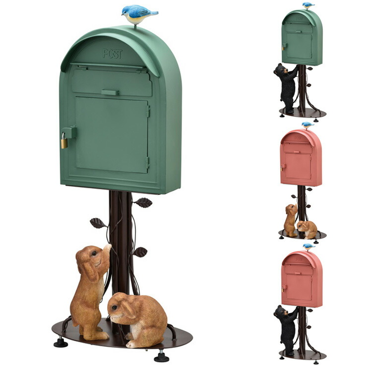 スタンドポスト 送料無料 郵便受け おしゃれ エクステリア ガーデンファニチャー リアルで可愛い動物たちが玄関周りを癒しの空間に変えてくれます アニマル 垂れ耳ウサギ セトクラフト スタンドポスト かわいい ポスト 郵便ポスト 郵便受け 郵便ポスト 垂れ耳ウサギ