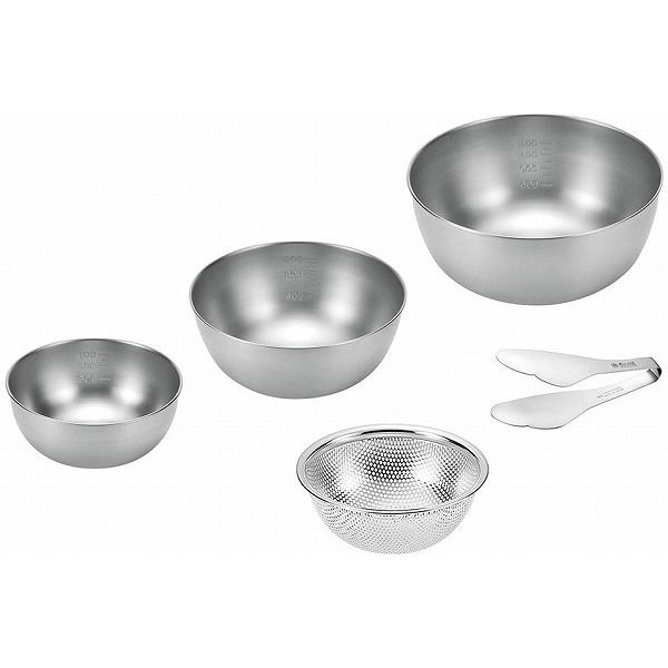日本製 燕三条 ボウル4点セット (トング付) (ボウル21cm&18cm&15cm&パンチングボウル15cm)(代引不可)【送料無料】
