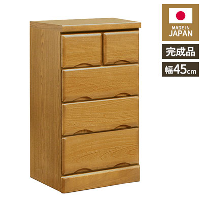 チェスト 北欧 完成品 日本製 桐タンス 幅45cm 4段 ローチェスト ミニチェスト 桐チェスト タンス 箪笥 桐 湿気対策 コンパクト スリム 引出し 小引き出し 木製 収納家具 リビング 寝室 子供部屋(代引不可)【送料無料】｜リコメン堂ホームライフ館