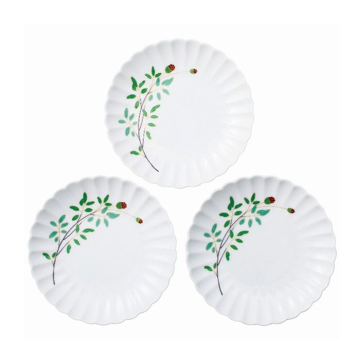 香蘭社 われもこう 三つ組銘々皿 40220-3FET4 キッチン用品 食器 調理器具 食器 カトラリー グラス 食器 和陶器【送料無料】