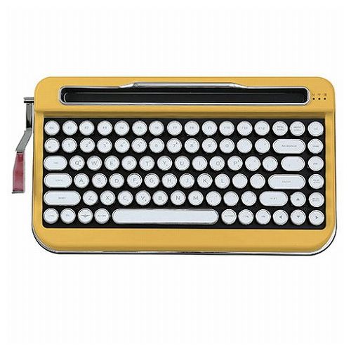 AJAX タイプライター風 レトロキーボードPENNA Mustard Yellow PNADYE(代引不可)【送料無料】|リコメン堂ホームライフ館