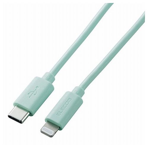 【5個セット】エレコム ライトニングケーブル Type-C-Lightning 1m グリーン U2C-APCL10GNX5(代引不可)【送料無料】｜リコメン堂ホームライフ館 11,332円