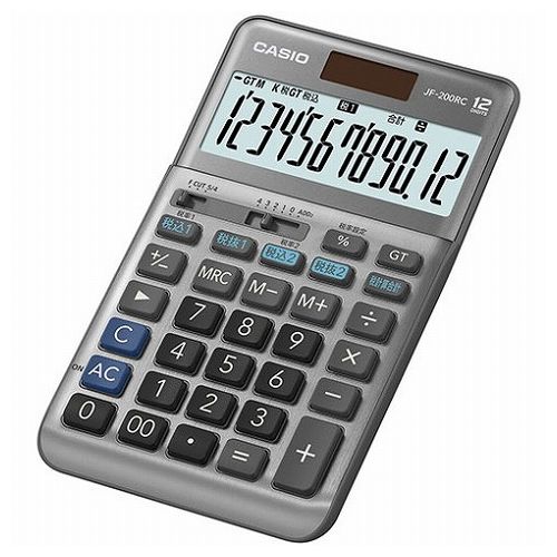 カシオ計算機 CASIO 軽減税率電卓 ジャストタイプ12桁 JF-200RC-N(代引不可)【送料無料】