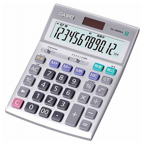 カシオ計算機 CASIO 実務電卓 検算タイプ デスクタイプ12桁 DS-20WKA-N(代引不可)【送料無料】｜リコメン堂ホームライフ館