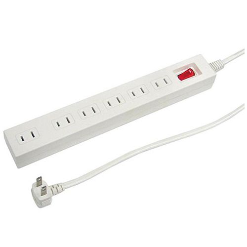 YAZAWA 集中スイッチ付節電タップ 6個口2m白 Y02612WHX10(代引不可)