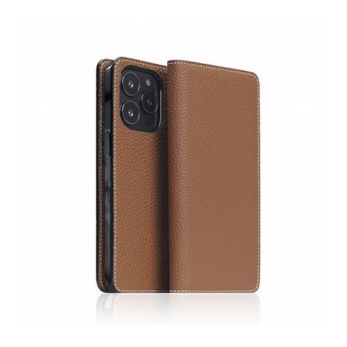 SLG Design Hybrid Grain Leather Diary Case for iPhone 14 Pro Saddle Brown 手帳型 SD24319i14PBR(代引不可)【送料無料】