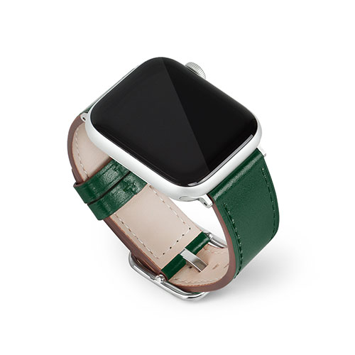 EGARDEN スクエアバックル本革バンド for Apple Watch 41/40/38mm ディープグリーン EG24865AWGN(代引不可)【メール便配送】【送料無料】