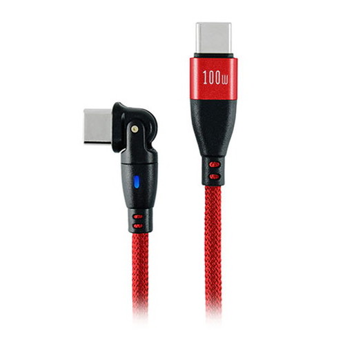 【5個セット】 日本トラストテクノロジー 180°回転コネクタPD100Wケーブル 1.8m レッド 180RPD-18M-RDX5(代引不可)【送料無料】