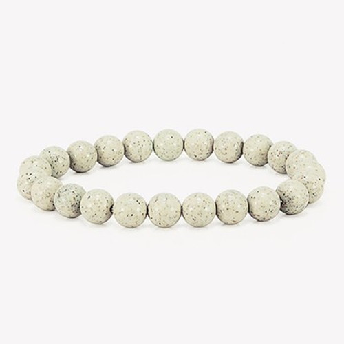 TENKAPAS 【S/内周約15cm】 台湾からの宝もの 北投石 8mm ブレスレット パワーストーン 一連数珠タイプ ベージュカラー b8608-s 雑貨(代引不可)【送料無料】