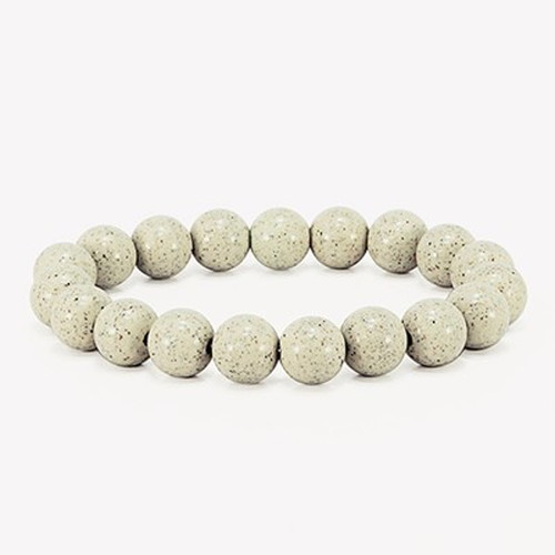 TENKAPAS 【M2/内周約17cm】 台湾からの宝もの 北投石 10mm ブレスレット パワーストーン 一連数珠タイプ ベージュカラー b8610-m2 雑貨(代引不可)【送料無料】