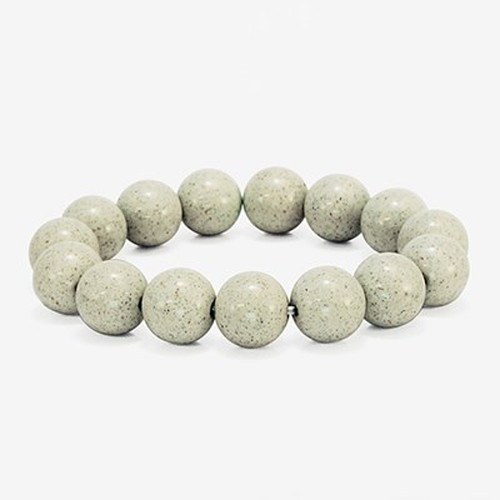 TENKAPAS 【M2/内周約17cm】 台湾からの宝もの 北投石 14mm ブレスレット パワーストーン 一連数珠タイプ ベージュカラー b8614-m2 雑貨(代引不可)【送料無料】