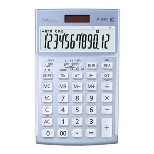 CASIO 本格実務電卓 日数計算タイプ ブルー JS-20DC-BU-N オフィス用品(代引不可)【送料無料】|リコメン堂ホームライフ館