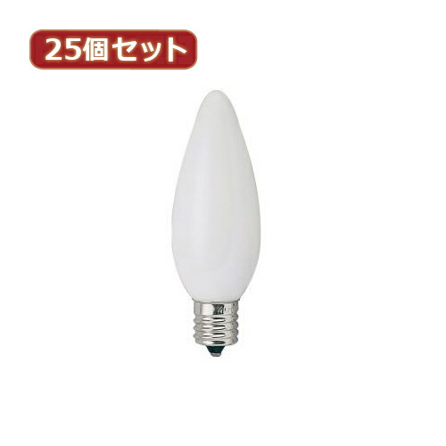 YAZAWA 【25個仕掛ける】 シャンデリヤ球25W白いこと口金E14 C321425WX25 家電 照明装置手道具 照明装置手道具【貨物輸送無料】
