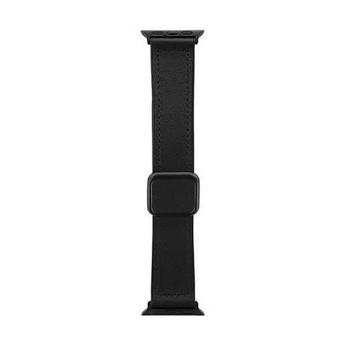 LEPLUS NEXT Apple Watch 38/40/41/42mm バンド CORVIN 裏面ラバーマグネットレザーバンド ブラック LN-AW41B43BK【送料無料】