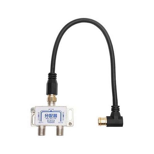 【30個セット】 YAZAWA アンテナ分配器 IN20cm×1本 ケーブル付 黒 ATB2SP911N02BKX30【送料無料】
