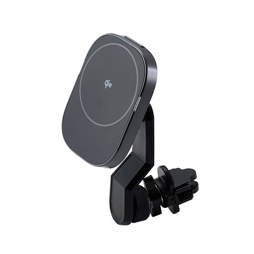 エレコム Qi2規格対応ワイヤレス充電車載ホルダー(エアコンクリップ) 最大出力15W ブラック W-QC13BK(代引不可)【送料無料】
